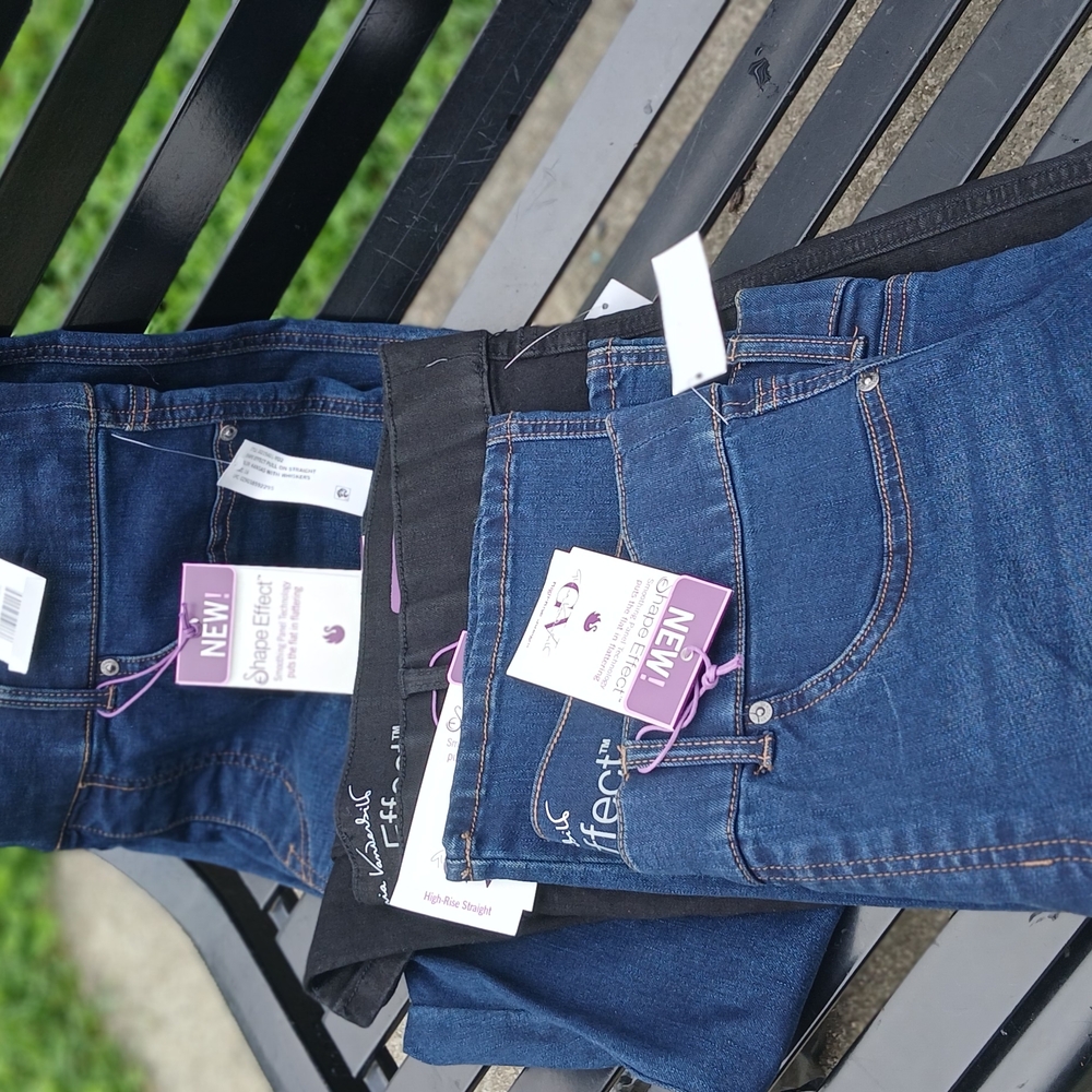 DG2 by Diane Gilman High Rise Blue and Black Jeans